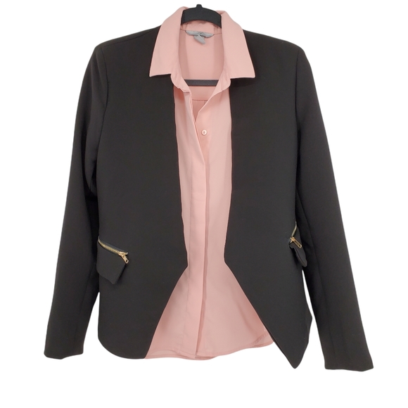 Womens H&M Career Button Up Top and Blazer Set of 2 Size 4 Medium